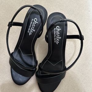 Black kitten heel